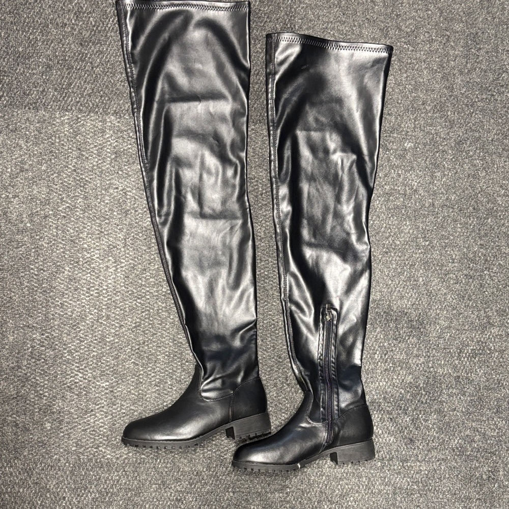 Black Over-the-Knee Women's Boots